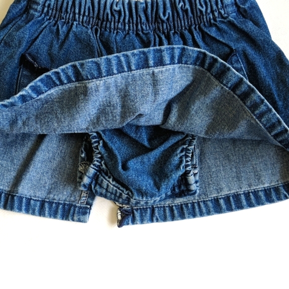 vintage ragscals scalloped trim denim skort with pink bows 18 months baby girl - Picture 7 of 7